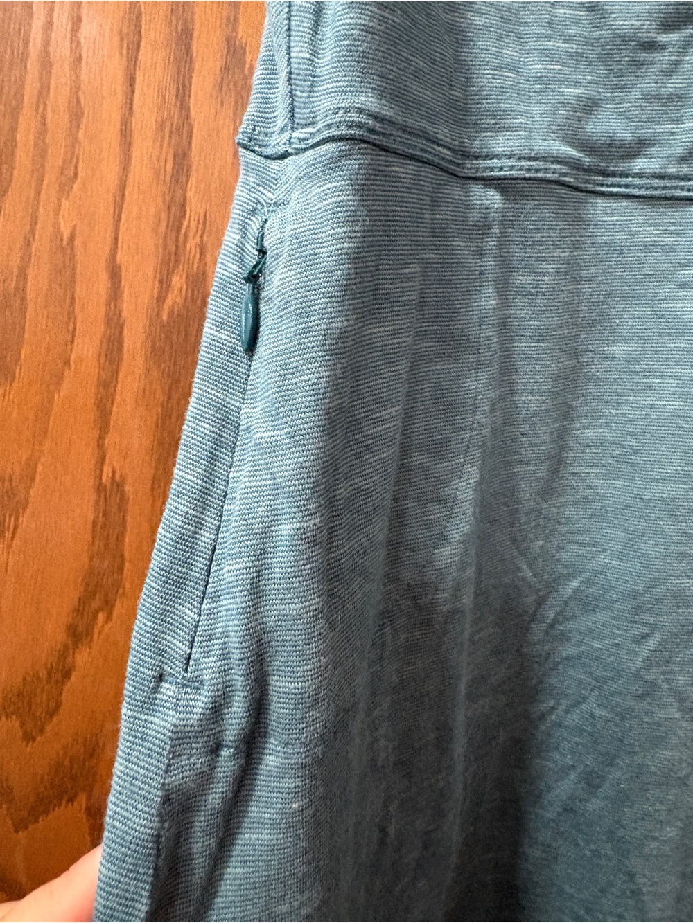 Toad&Co Rosemarie Space Dye Teal Cap Sleeve Dress XS Tencel Organic Cotton - Picture 3 of 6